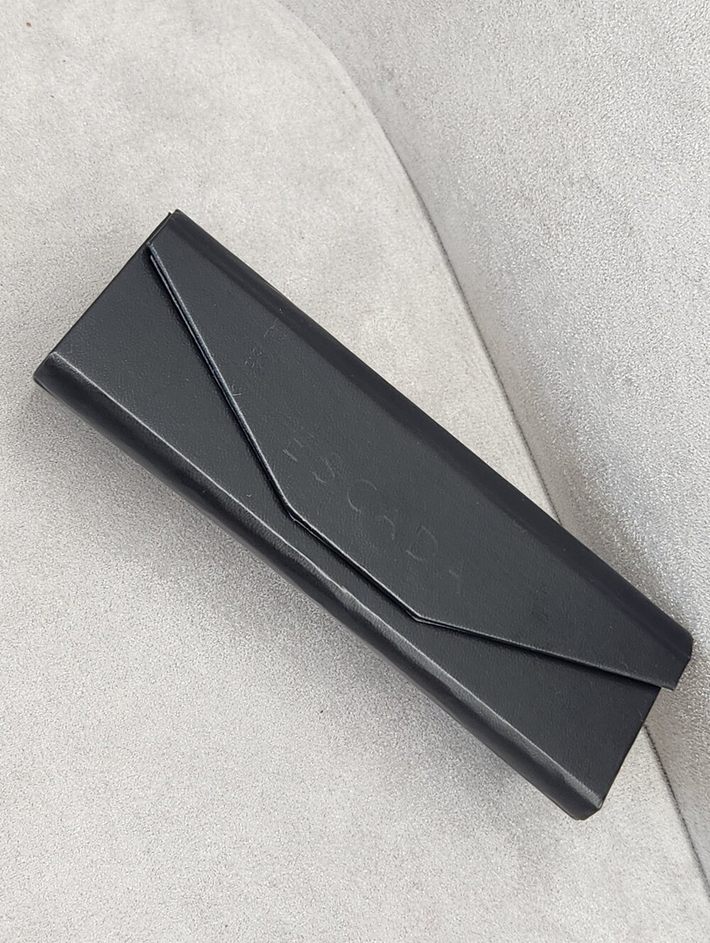 Escada Glasses Case Black Vegan Leather Trifold Eyewear Sunglasses Eyeglasses